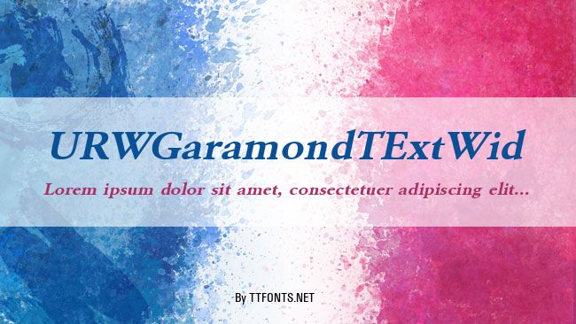 URWGaramondTExtWid example