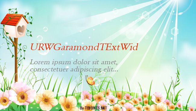 URWGaramondTExtWid example