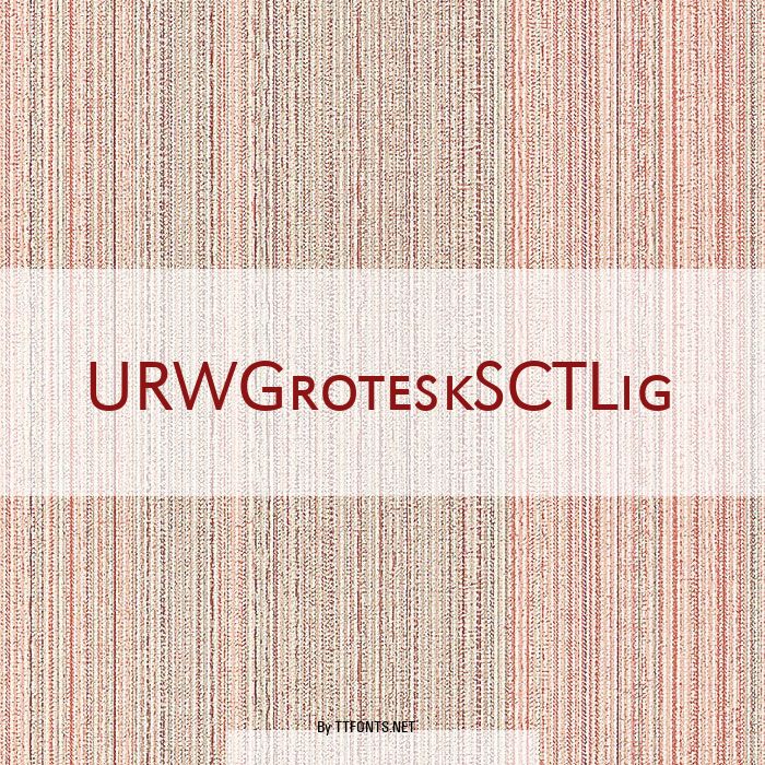 URWGroteskSCTLig example