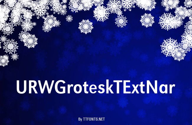 URWGroteskTExtNar example