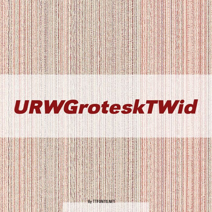 URWGroteskTWid example