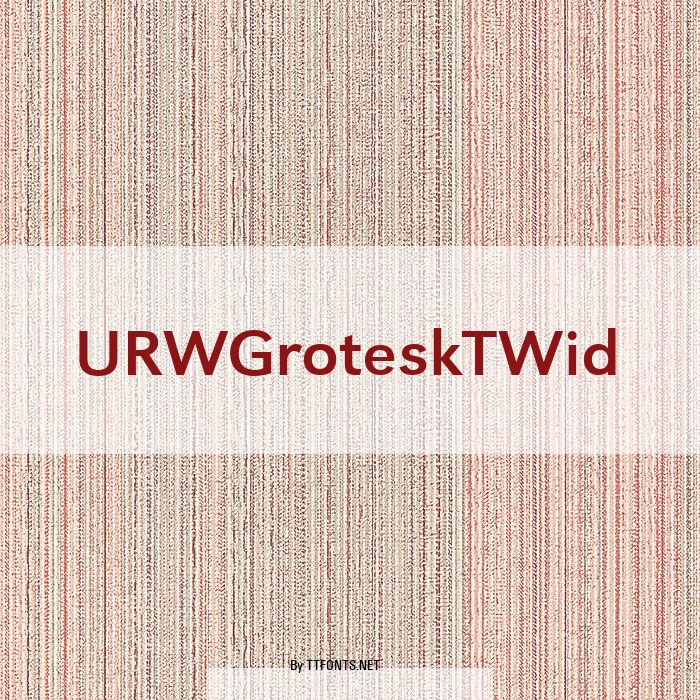 URWGroteskTWid example