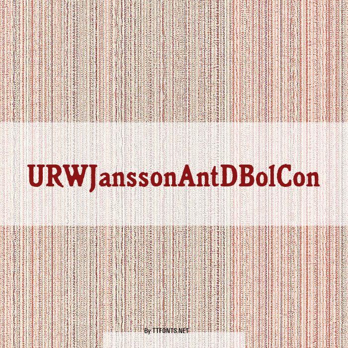 URWJanssonAntDBolCon example