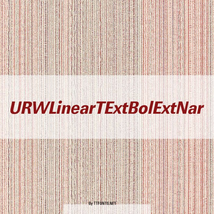 URWLinearTExtBolExtNar example