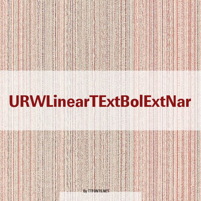 URWLinearTExtBolExtNar example