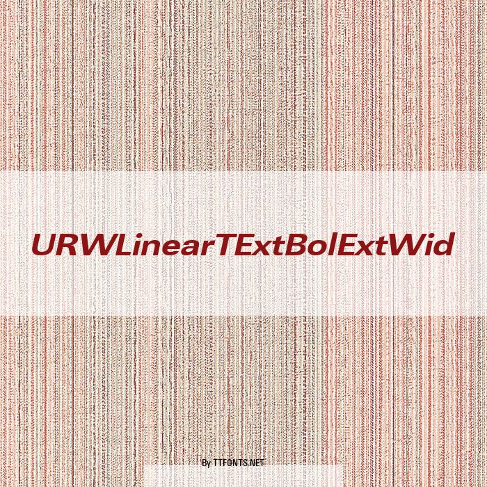 URWLinearTExtBolExtWid example
