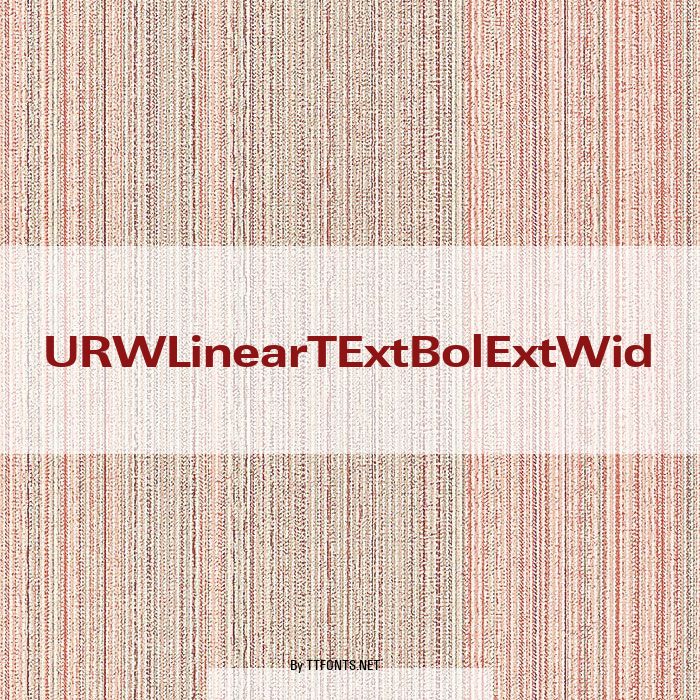 URWLinearTExtBolExtWid example
