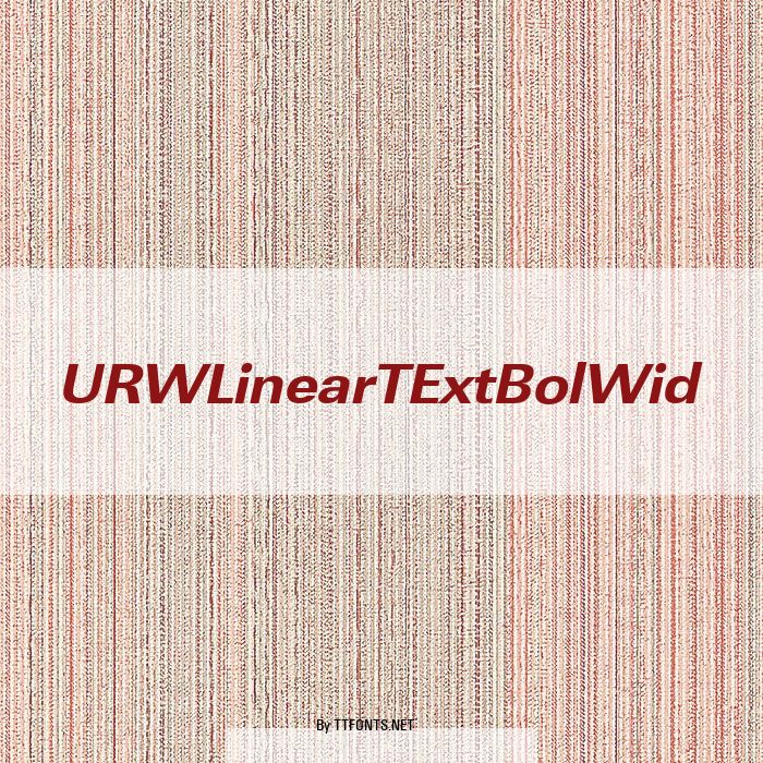 URWLinearTExtBolWid example