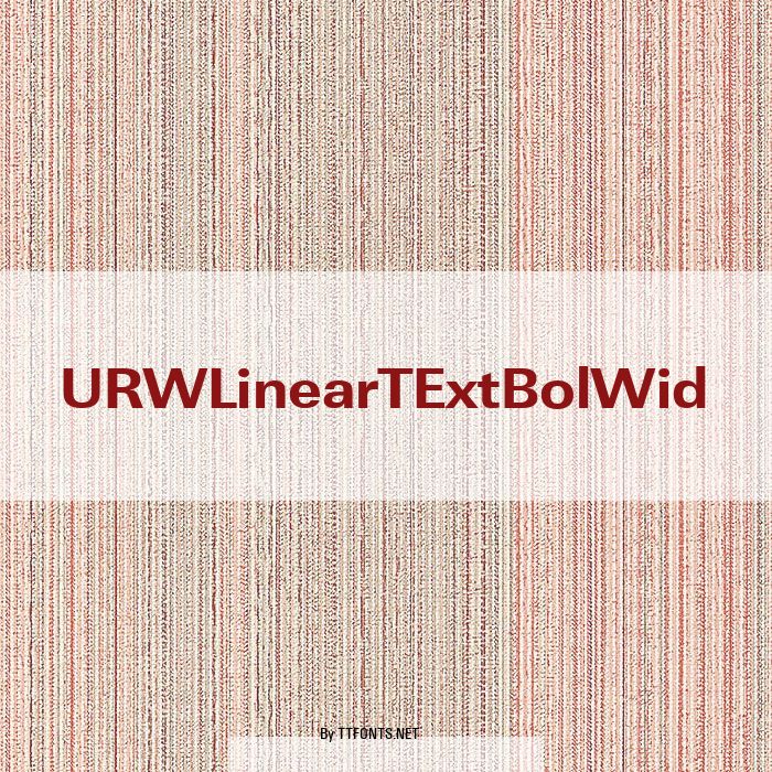 URWLinearTExtBolWid example