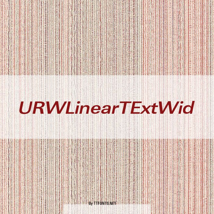 URWLinearTExtWid example