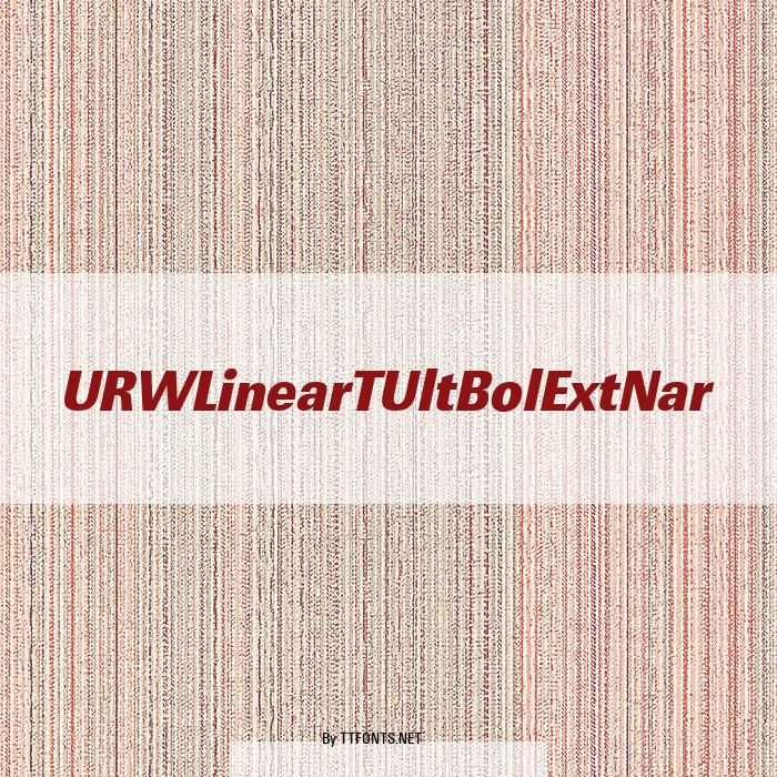 URWLinearTUltBolExtNar example
