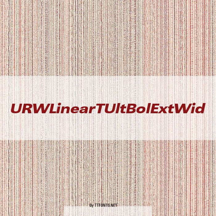 URWLinearTUltBolExtWid example