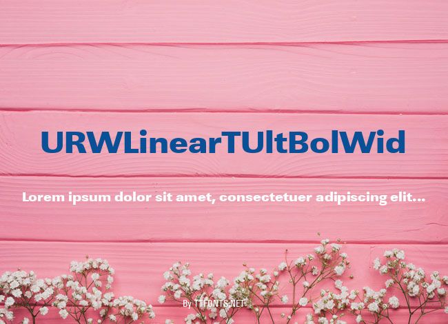 URWLinearTUltBolWid example