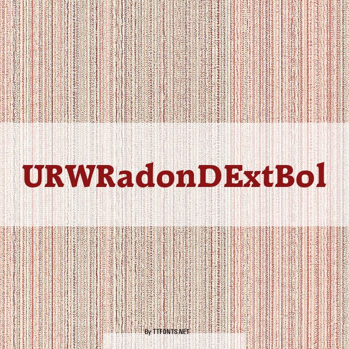 URWRadonDExtBol example