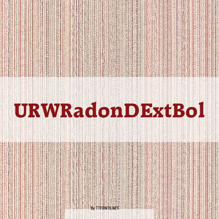 URWRadonDExtBol example
