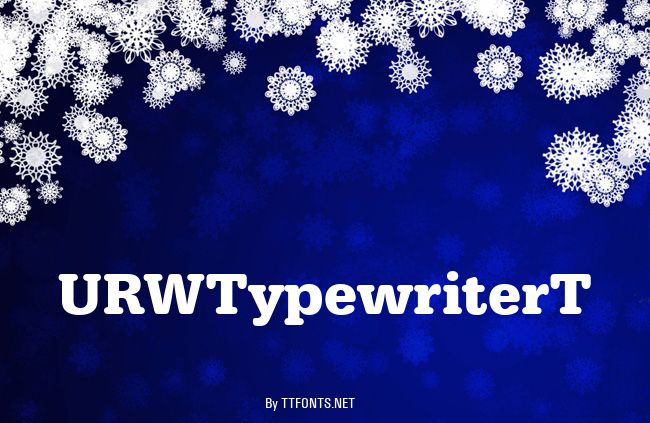 URWTypewriterT example