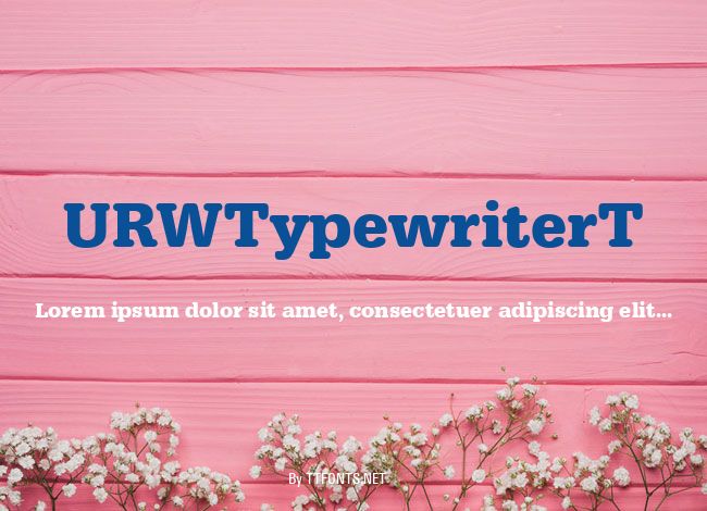 URWTypewriterT example