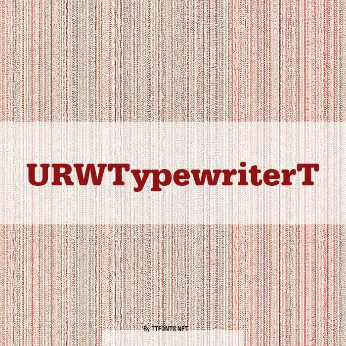 URWTypewriterT example