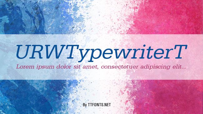 URWTypewriterT example