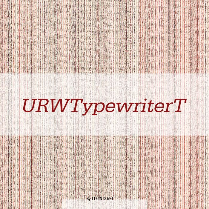URWTypewriterT example