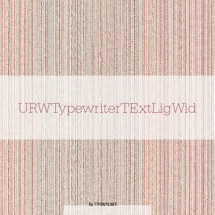 URWTypewriterTExtLigWid example