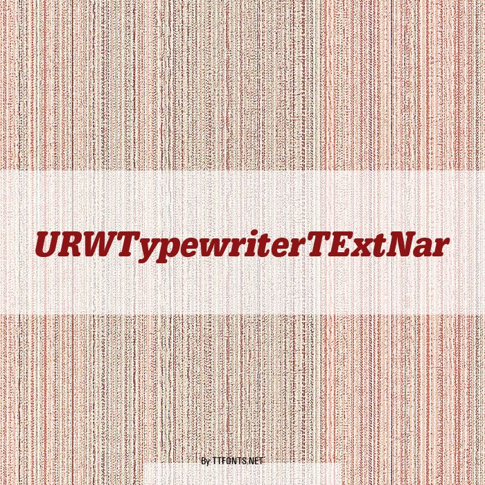 URWTypewriterTExtNar example