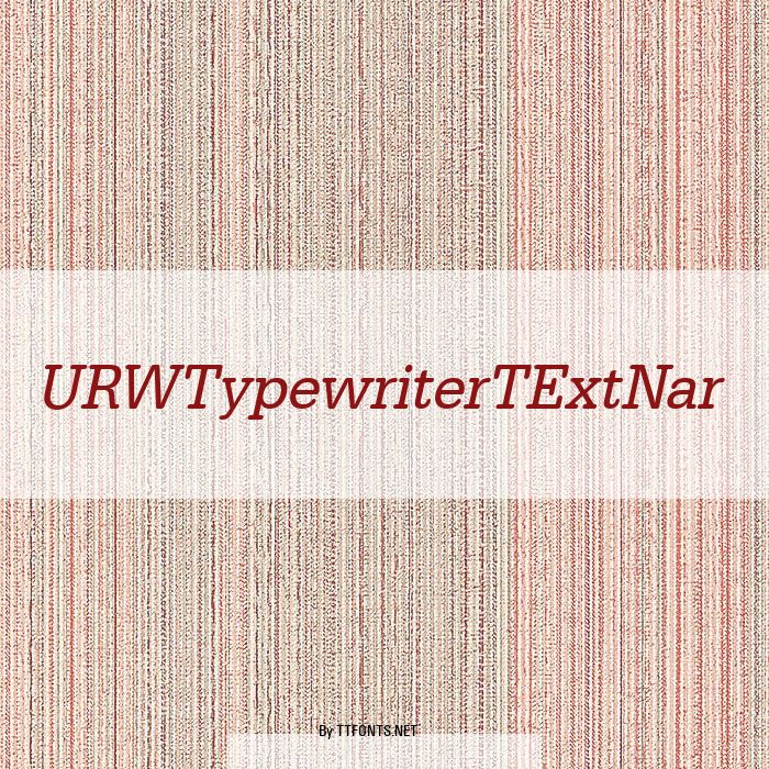 URWTypewriterTExtNar example