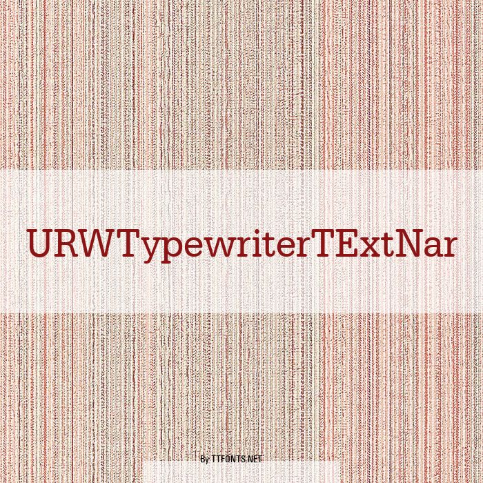 URWTypewriterTExtNar example