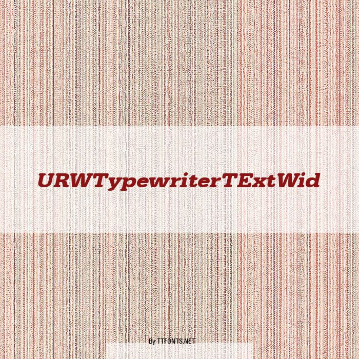 URWTypewriterTExtWid example