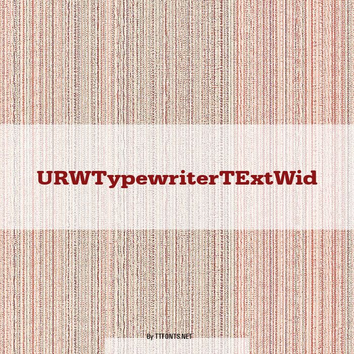 URWTypewriterTExtWid example