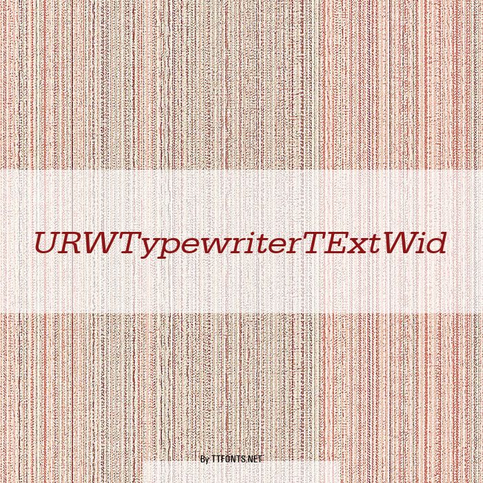 URWTypewriterTExtWid example