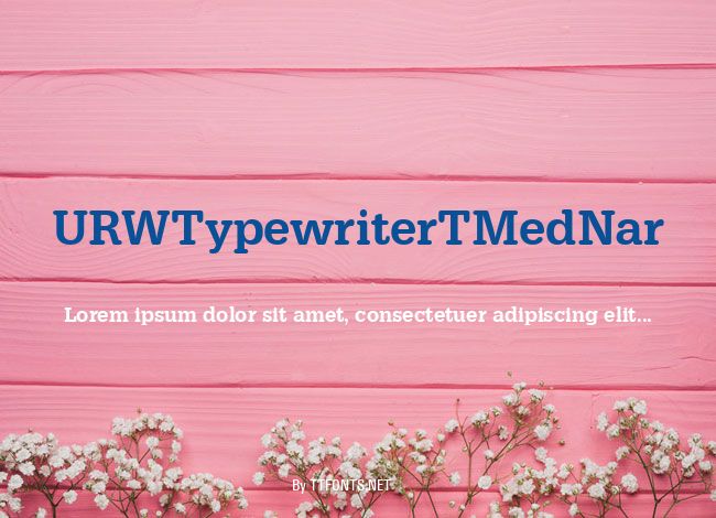 URWTypewriterTMedNar example