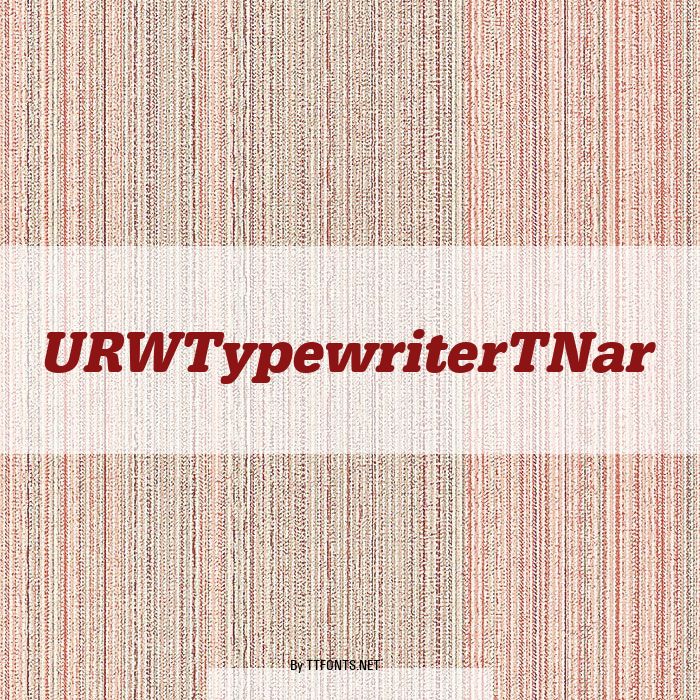 URWTypewriterTNar example