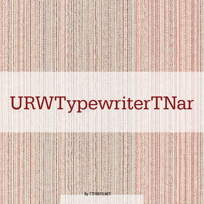 URWTypewriterTNar example