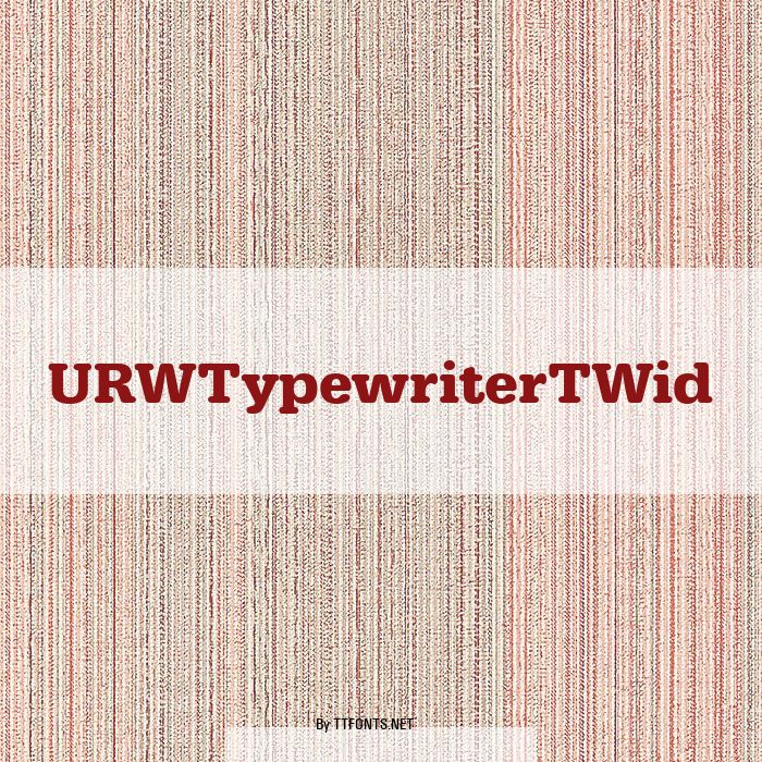 URWTypewriterTWid example