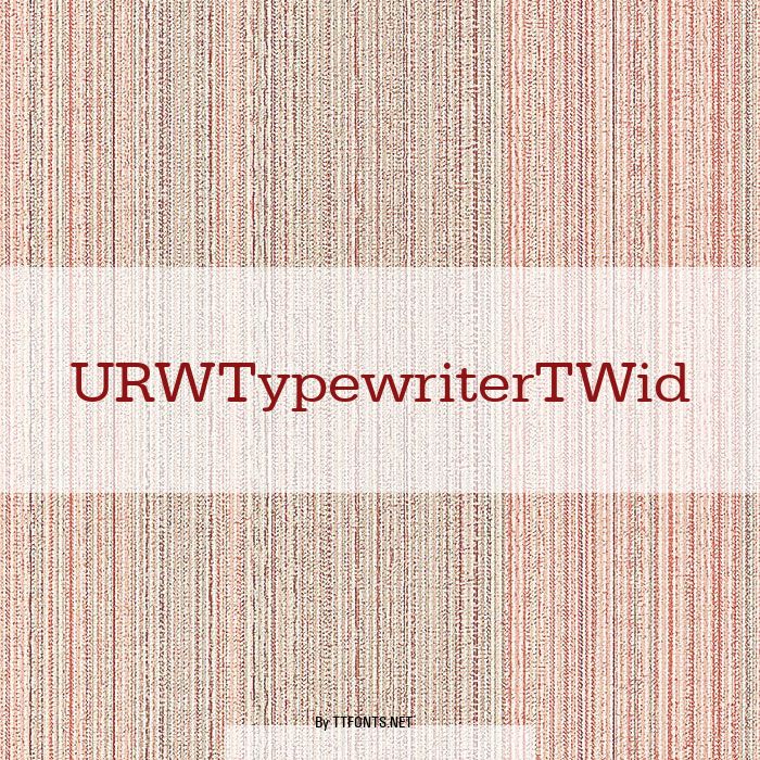 URWTypewriterTWid example