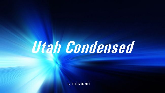 Utah Condensed example