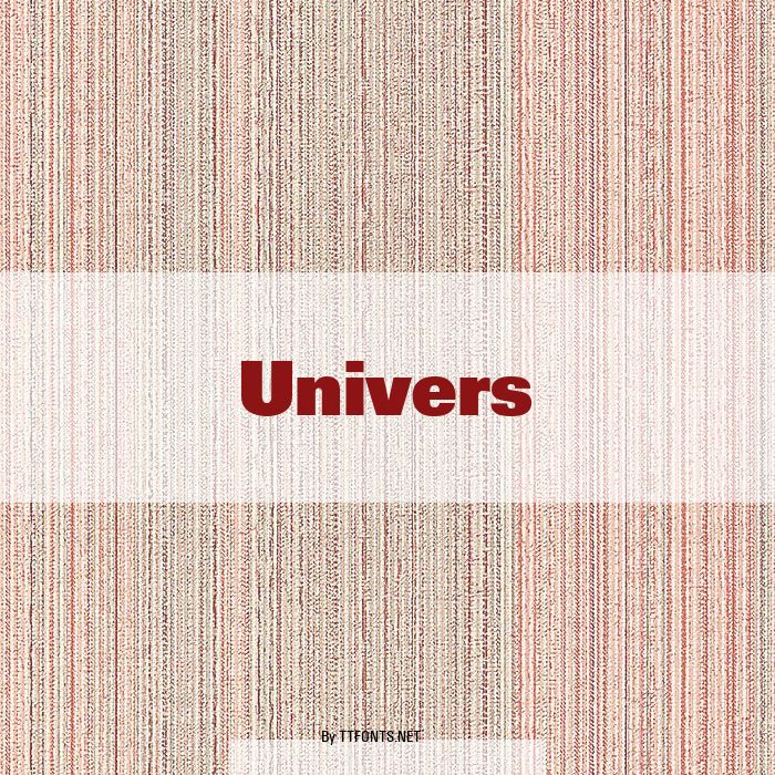 Univers example