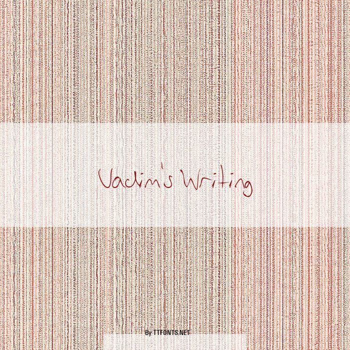 Vadim's Writing example