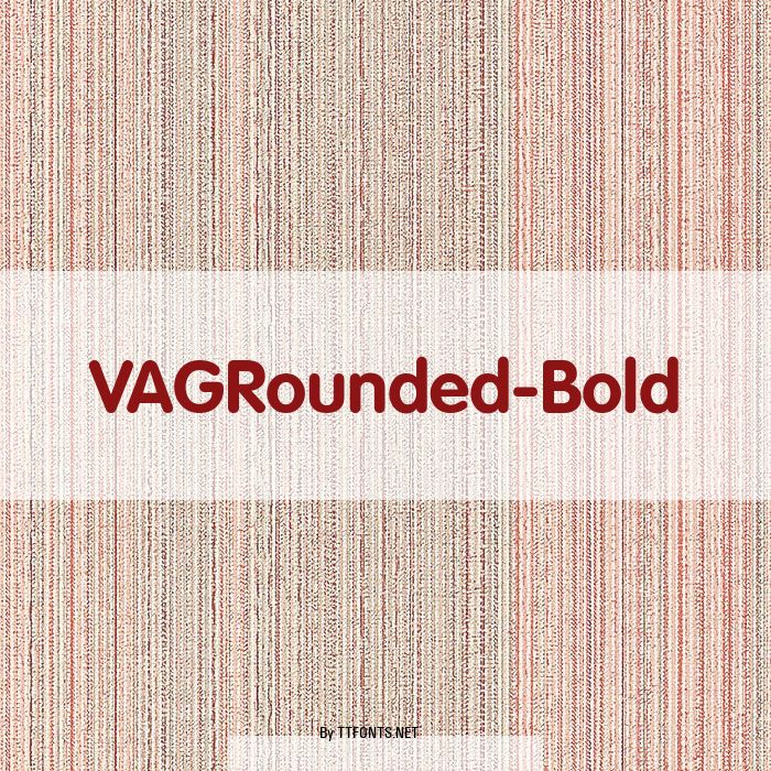 VAGRounded-Bold example