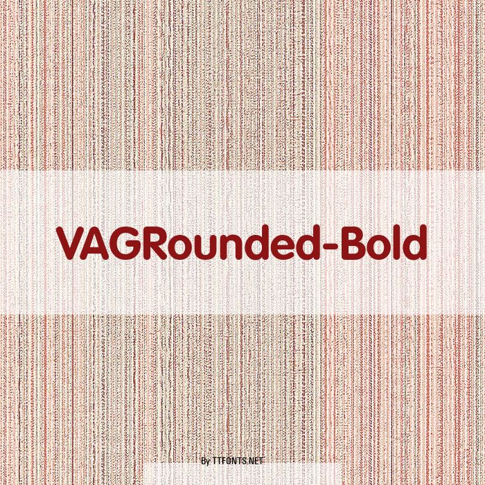 VAGRounded-Bold example