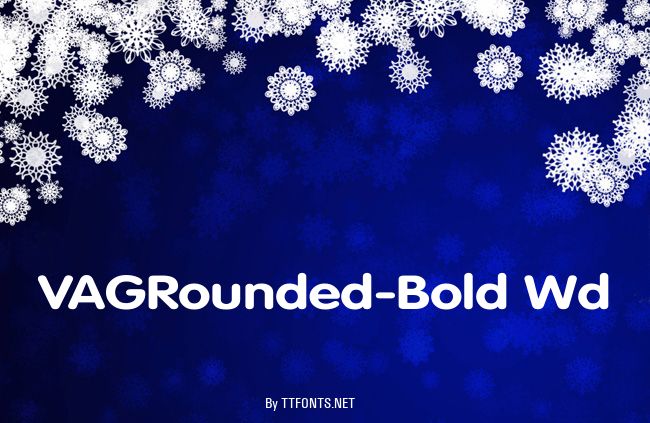 VAGRounded-Bold Wd example