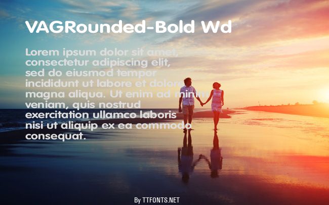 VAGRounded-Bold Wd example