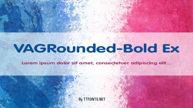 VAGRounded-Bold Ex example