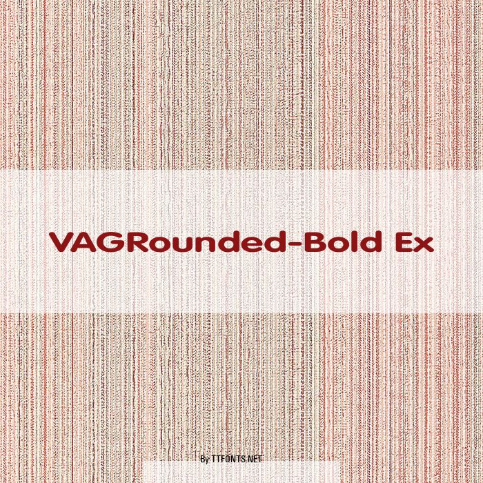 VAGRounded-Bold Ex example