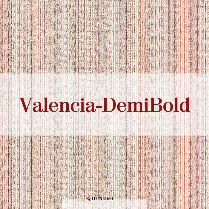 Valencia-DemiBold example