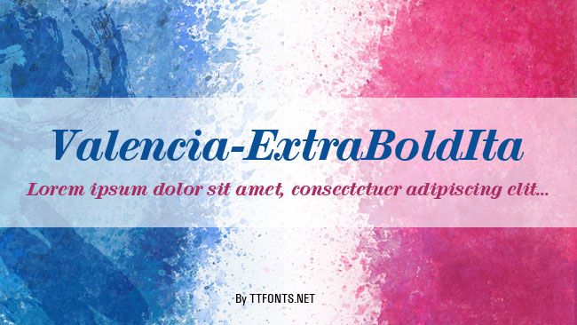 Valencia-ExtraBoldIta example