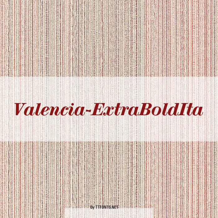 Valencia-ExtraBoldIta example