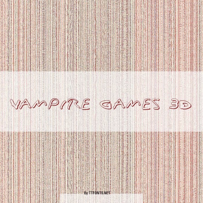 Vampire Games 3D example