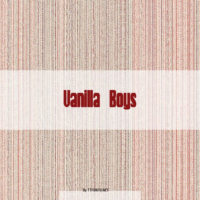 Vanilla Boys example